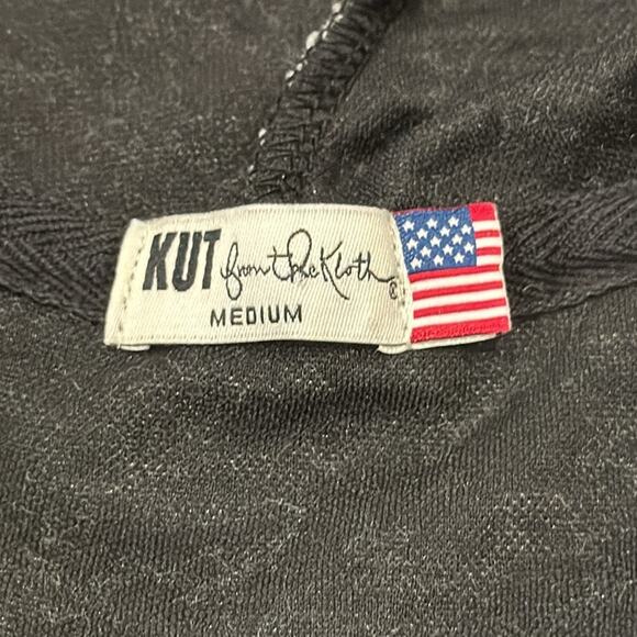 KUT From The Kloth Women's Open Front Cardigan Black White Size M - Picture 7 of 8